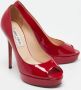 Jimmy Choo Pre-owned Leather heels Red Dames - Thumbnail 4