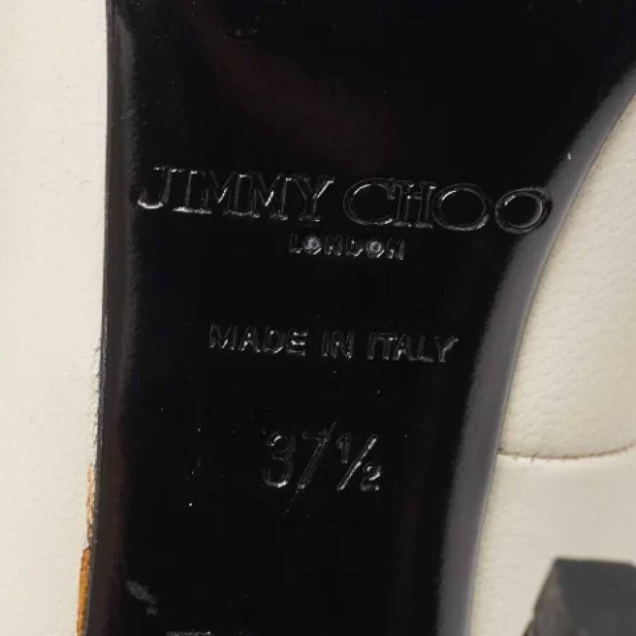 Jimmy Choo Pre-owned Leather heels White Dames