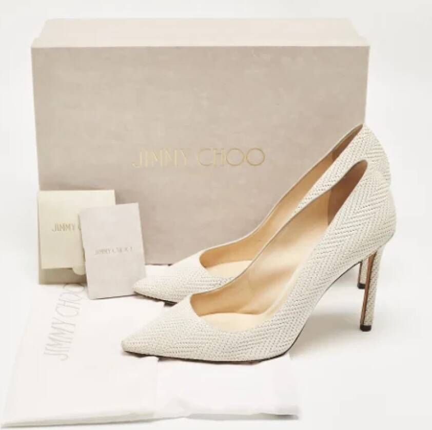 Jimmy Choo Pre-owned Leather heels White Dames