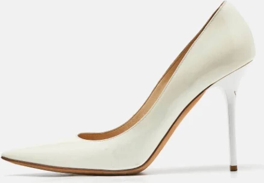 Jimmy Choo Pre-owned Leather heels White Dames