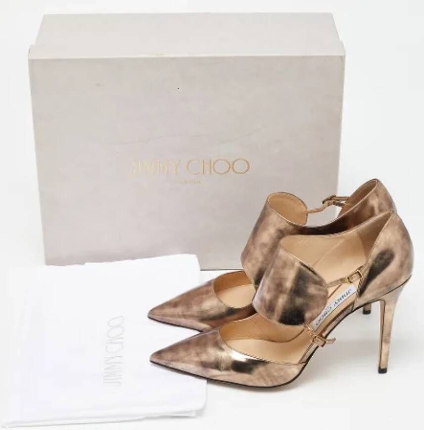 Jimmy Choo Pre-owned Leather heels Yellow Dames