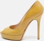Jimmy Choo Pre-owned Leather heels Yellow Dames - Thumbnail 2