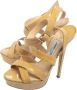 Jimmy Choo Pre-owned Leather sandals Beige Dames - Thumbnail 3