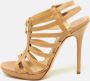 Jimmy Choo Pre-owned Leather sandals Beige Dames - Thumbnail 2