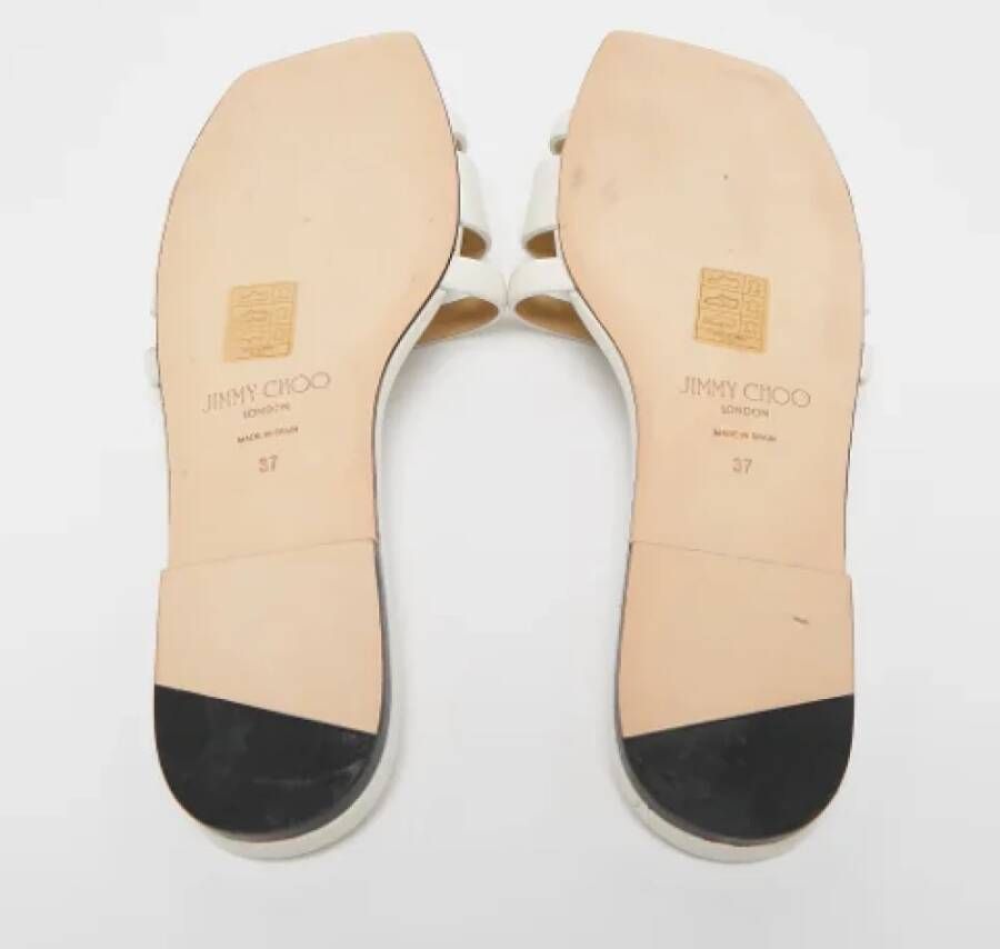 Jimmy Choo Pre-owned Leather sandals Beige Dames