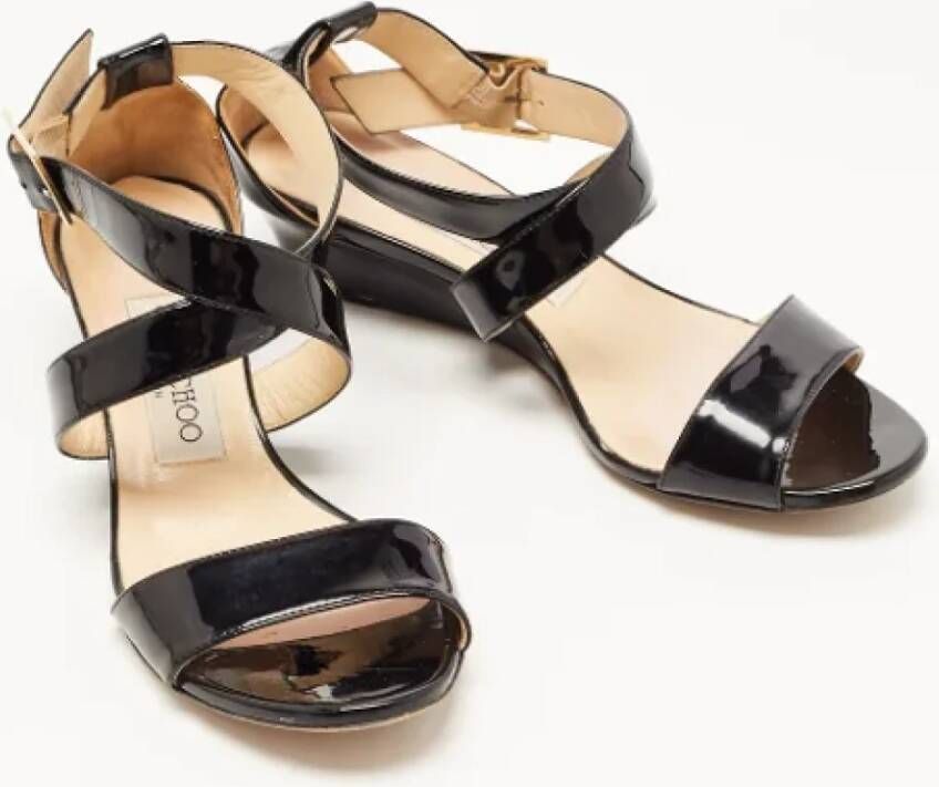 Jimmy Choo Pre-owned Leather sandals Black Dames