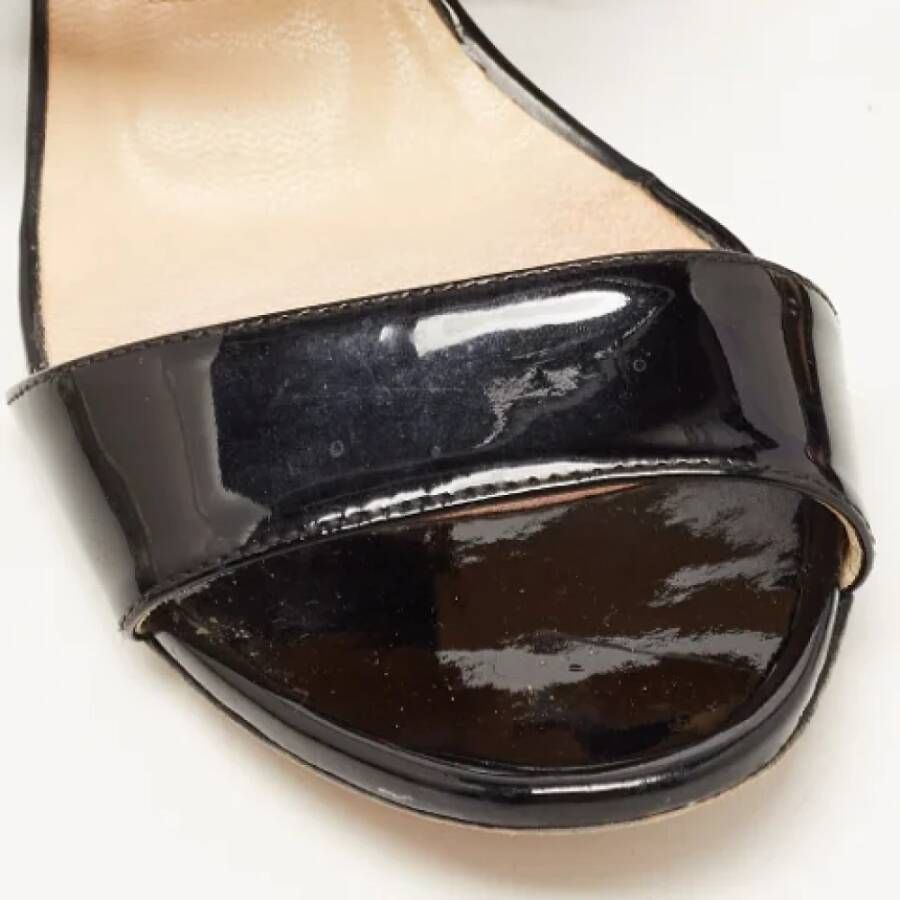 Jimmy Choo Pre-owned Leather sandals Black Dames