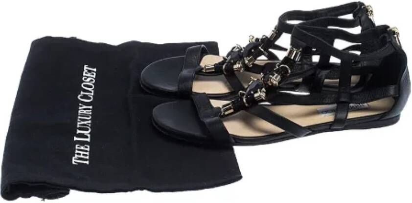 Jimmy Choo Pre-owned Leather sandals Black Dames