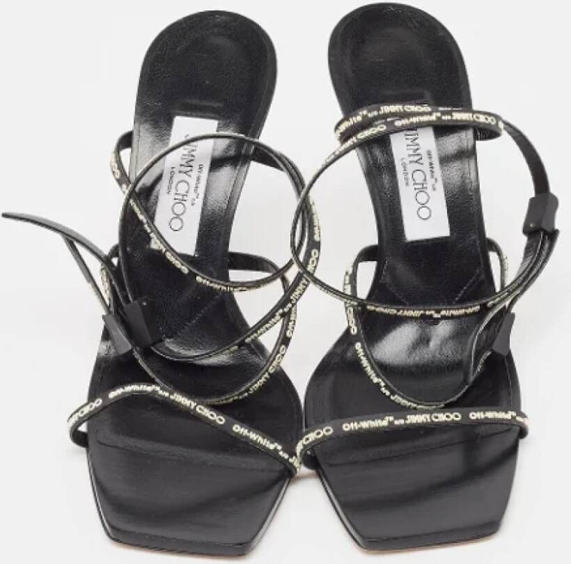 Jimmy Choo Pre-owned Leather sandals Black Dames