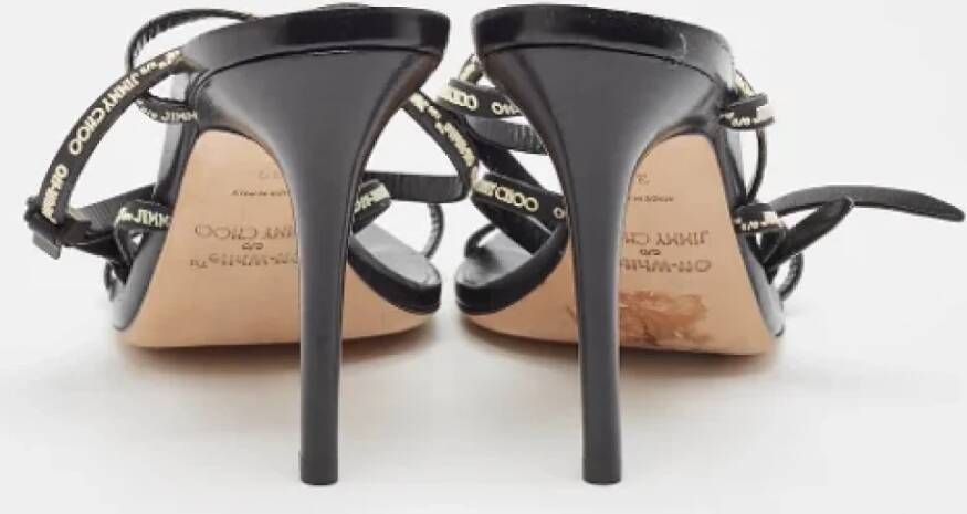 Jimmy Choo Pre-owned Leather sandals Black Dames