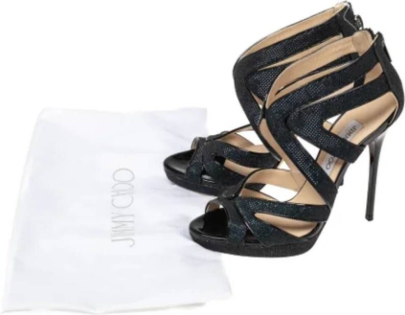 Jimmy Choo Pre-owned Leather sandals Blue Dames