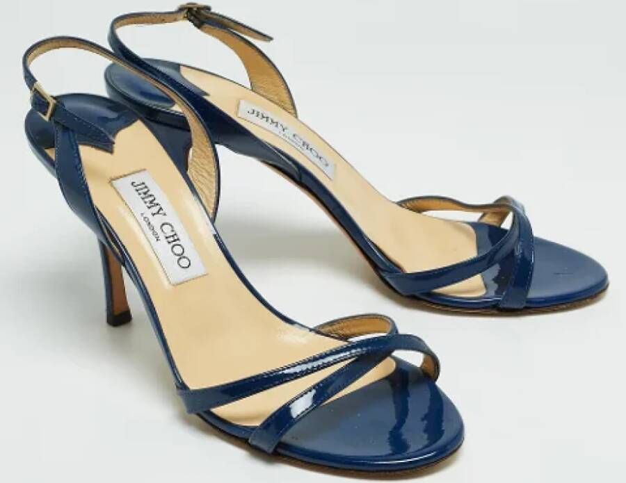 Jimmy Choo Pre-owned Leather sandals Blue Dames