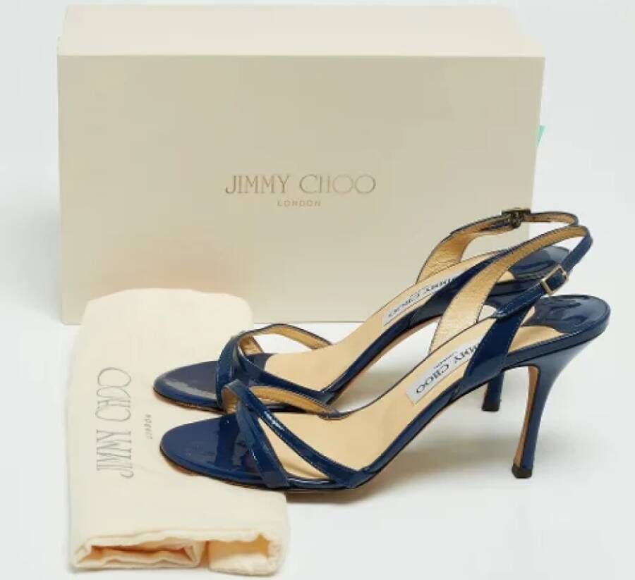 Jimmy Choo Pre-owned Leather sandals Blue Dames