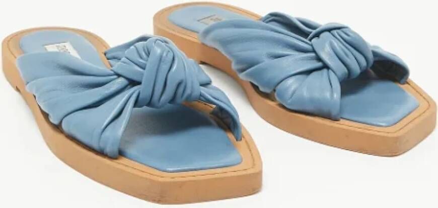 Jimmy Choo Pre-owned Leather sandals Blue Dames