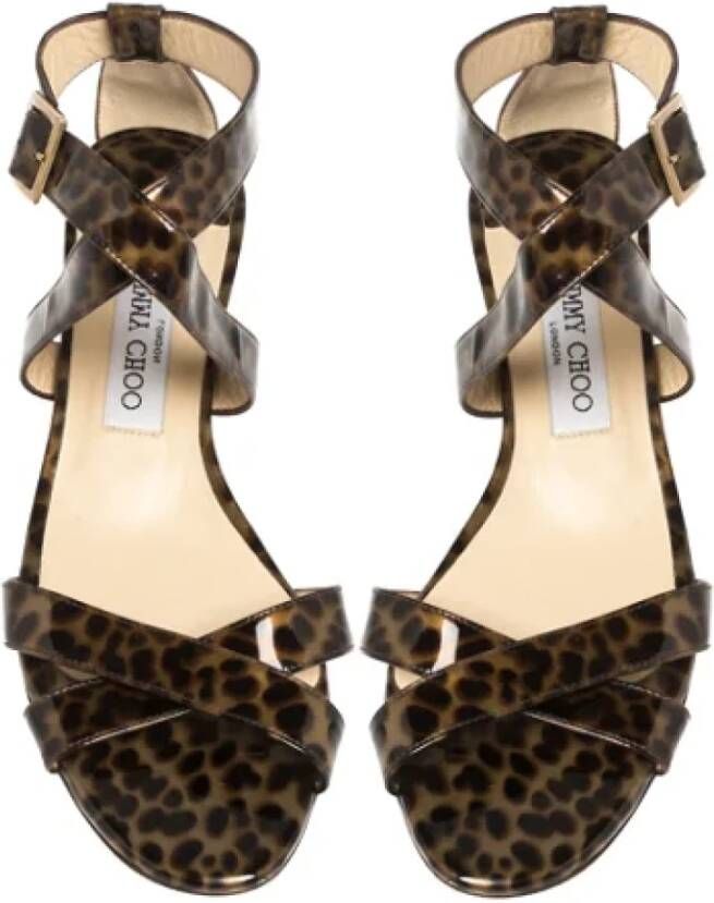 Jimmy Choo Pre-owned Leather sandals Brown Dames