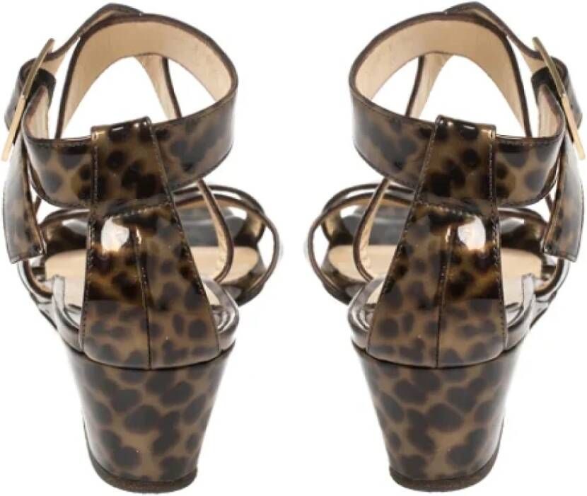 Jimmy Choo Pre-owned Leather sandals Brown Dames