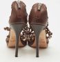 Jimmy Choo Pre-owned Leather sandals Brown Dames - Thumbnail 4