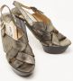 Jimmy Choo Pre-owned Leather sandals Gray Dames - Thumbnail 4