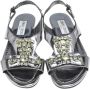 Jimmy Choo Pre-owned Leather sandals Gray Dames - Thumbnail 2