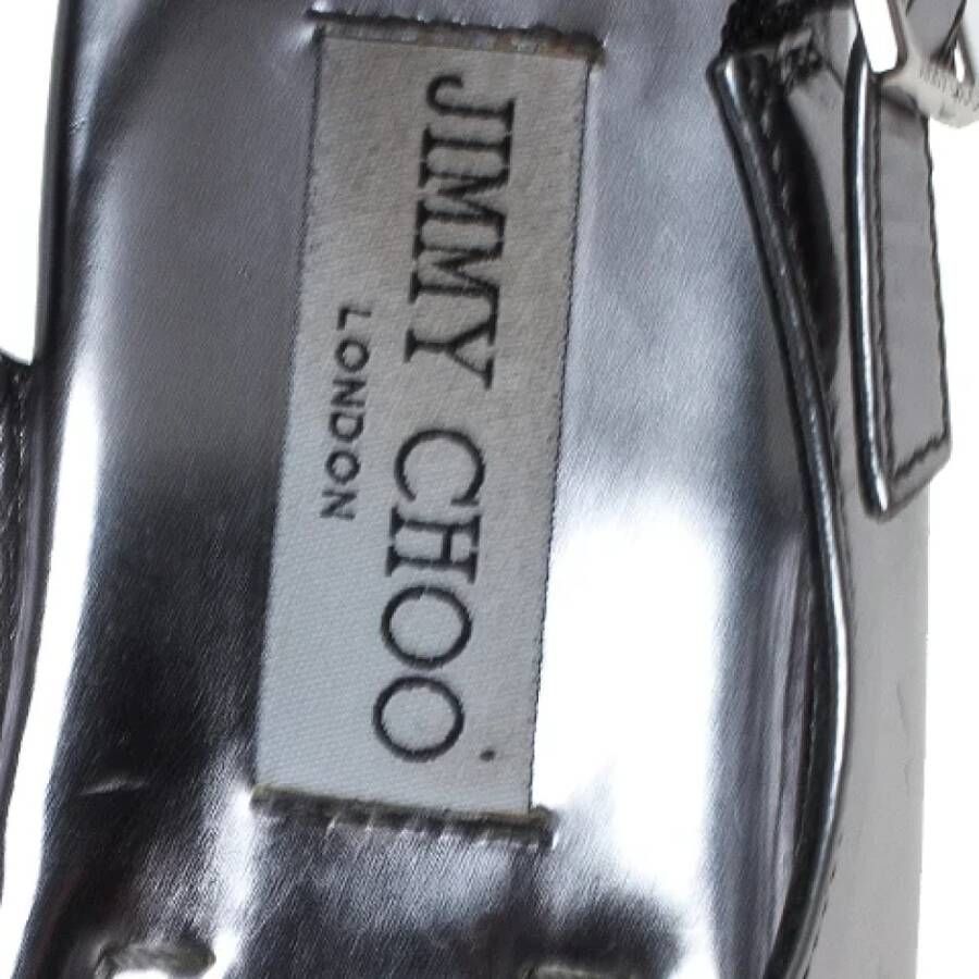 Jimmy Choo Pre-owned Leather sandals Gray Dames