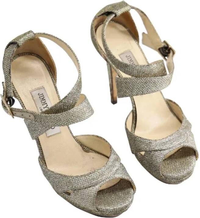 Jimmy Choo Pre-owned Leather sandals Gray Dames