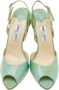 Jimmy Choo Pre-owned Leather sandals Green Dames - Thumbnail 2