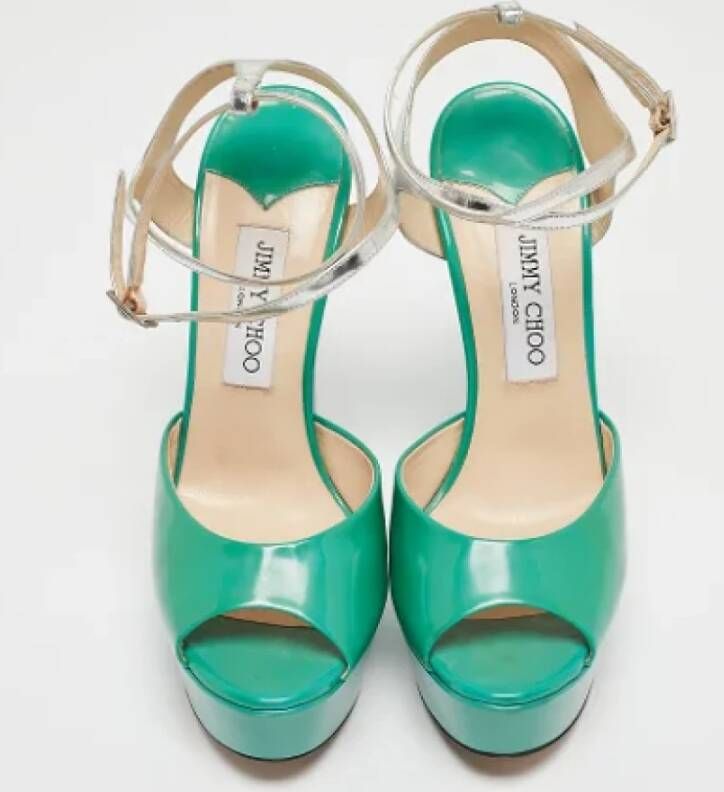 Jimmy Choo Pre-owned Leather sandals Green Dames