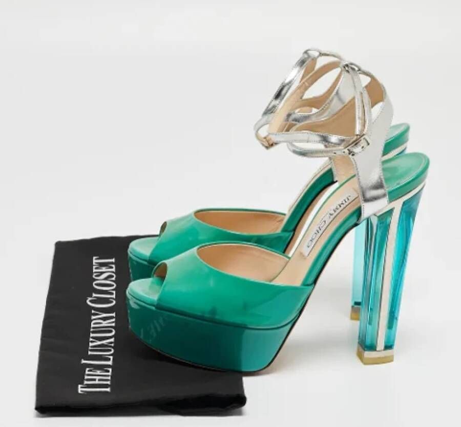 Jimmy Choo Pre-owned Leather sandals Green Dames