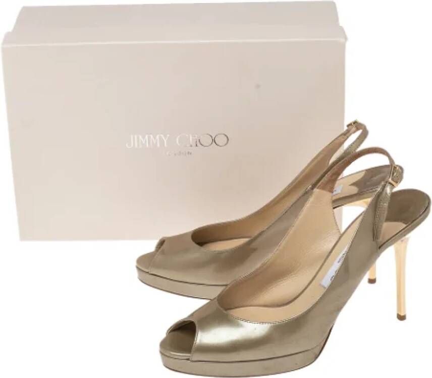 Jimmy Choo Pre-owned Leather sandals Green Dames