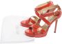Jimmy Choo Pre-owned Leather sandals Orange Dames - Thumbnail 8