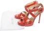 Jimmy Choo Pre-owned Leather sandals Orange Dames - Thumbnail 8