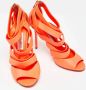 Jimmy Choo Pre-owned Leather sandals Orange Dames - Thumbnail 4