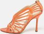 Jimmy Choo Pre-owned Leather sandals Orange Dames - Thumbnail 2