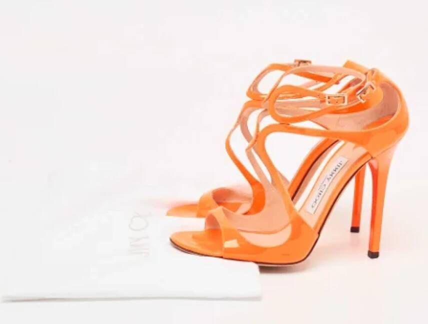 Jimmy Choo Pre-owned Leather sandals Orange Dames