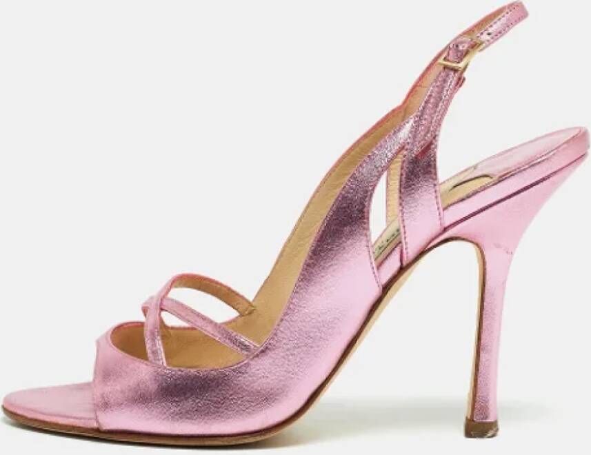 Jimmy Choo Pre-owned Leather sandals Pink Dames