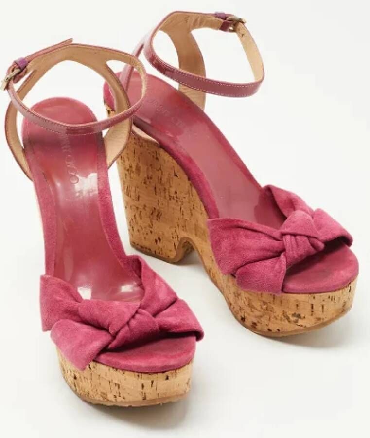 Jimmy Choo Pre-owned Leather sandals Pink Dames