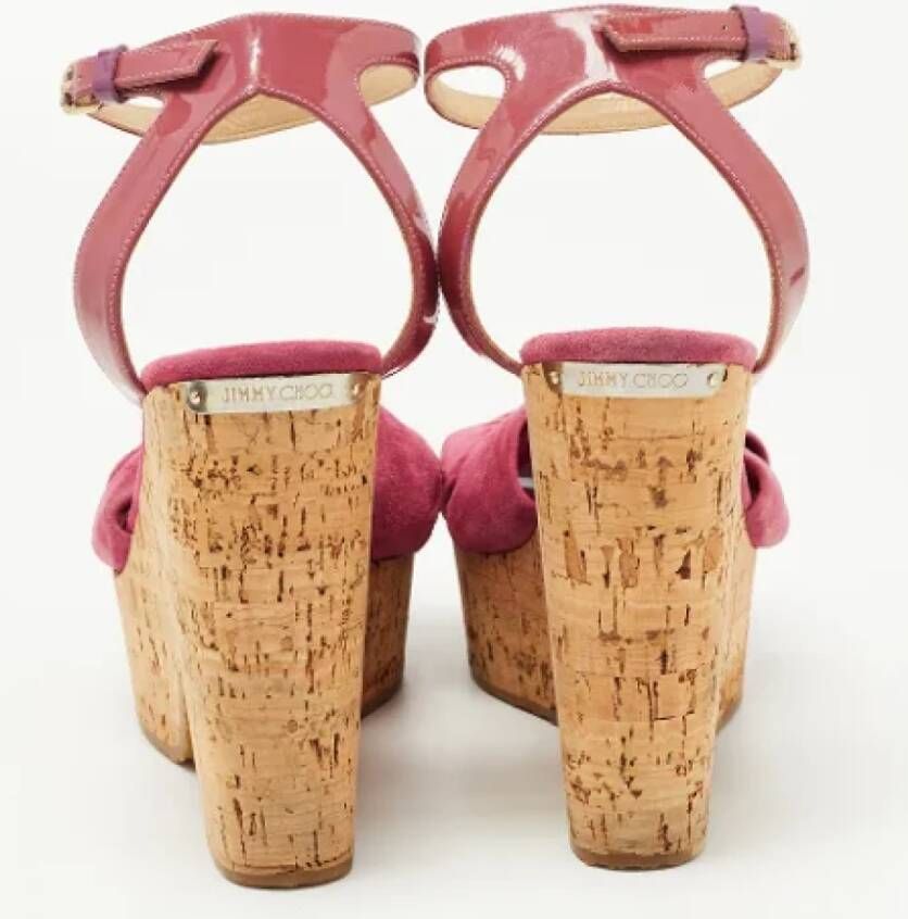 Jimmy Choo Pre-owned Leather sandals Pink Dames