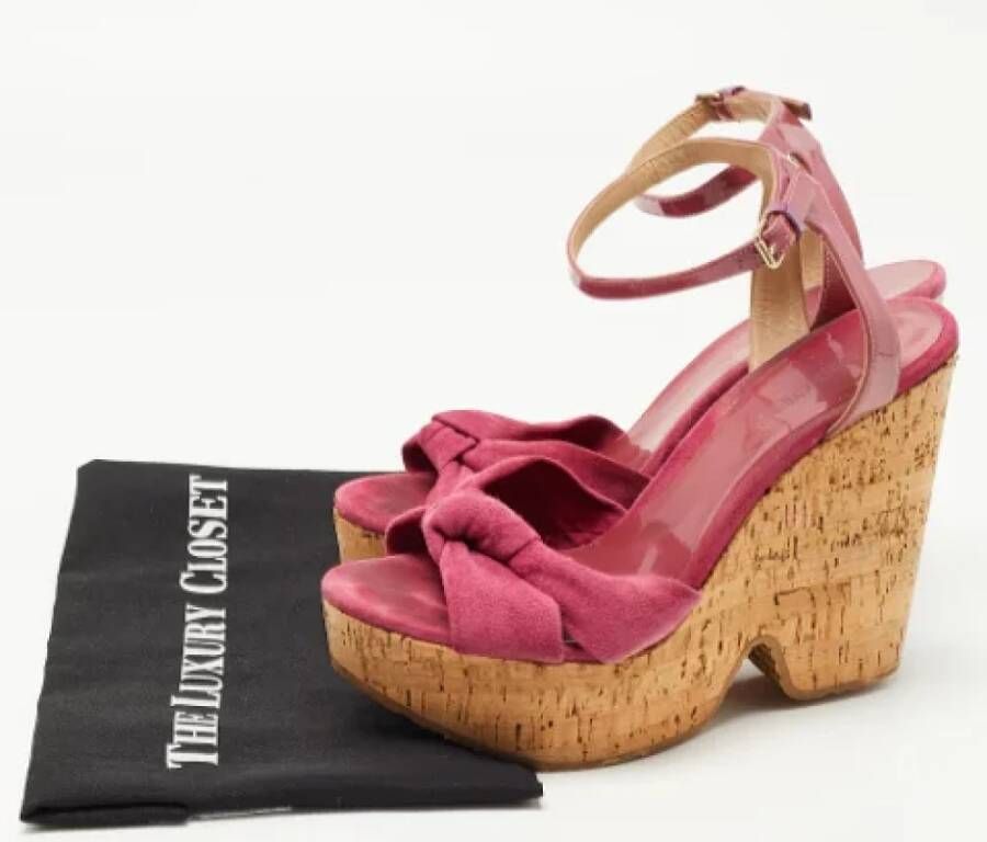 Jimmy Choo Pre-owned Leather sandals Pink Dames