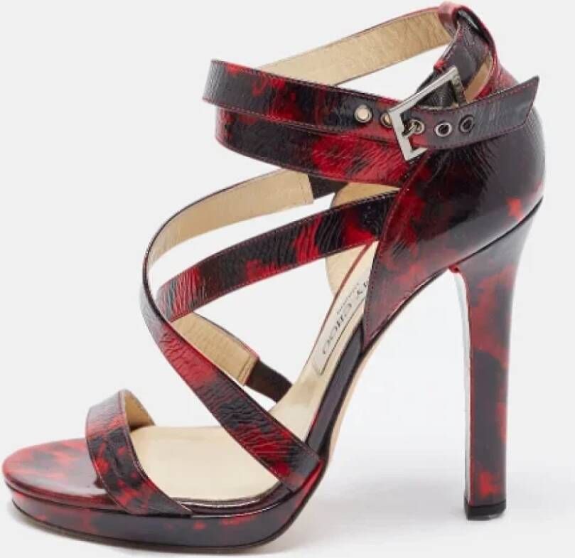 Jimmy Choo Pre-owned Leather sandals Red Dames