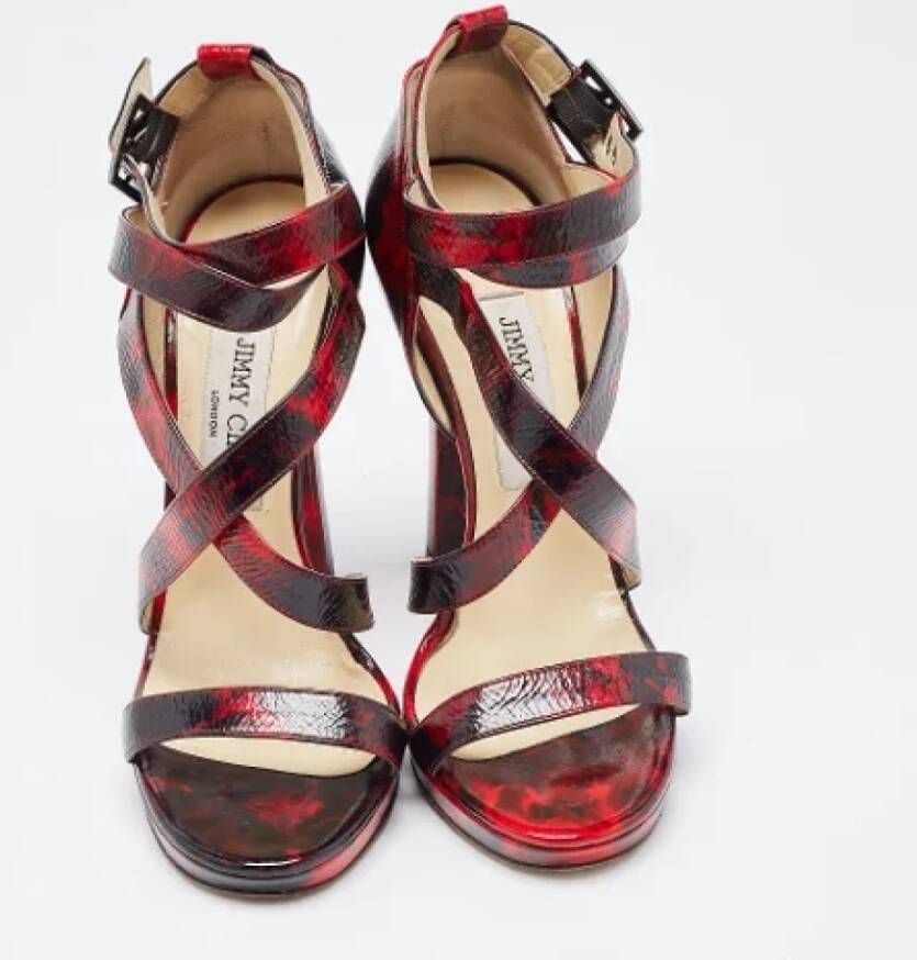 Jimmy Choo Pre-owned Leather sandals Red Dames