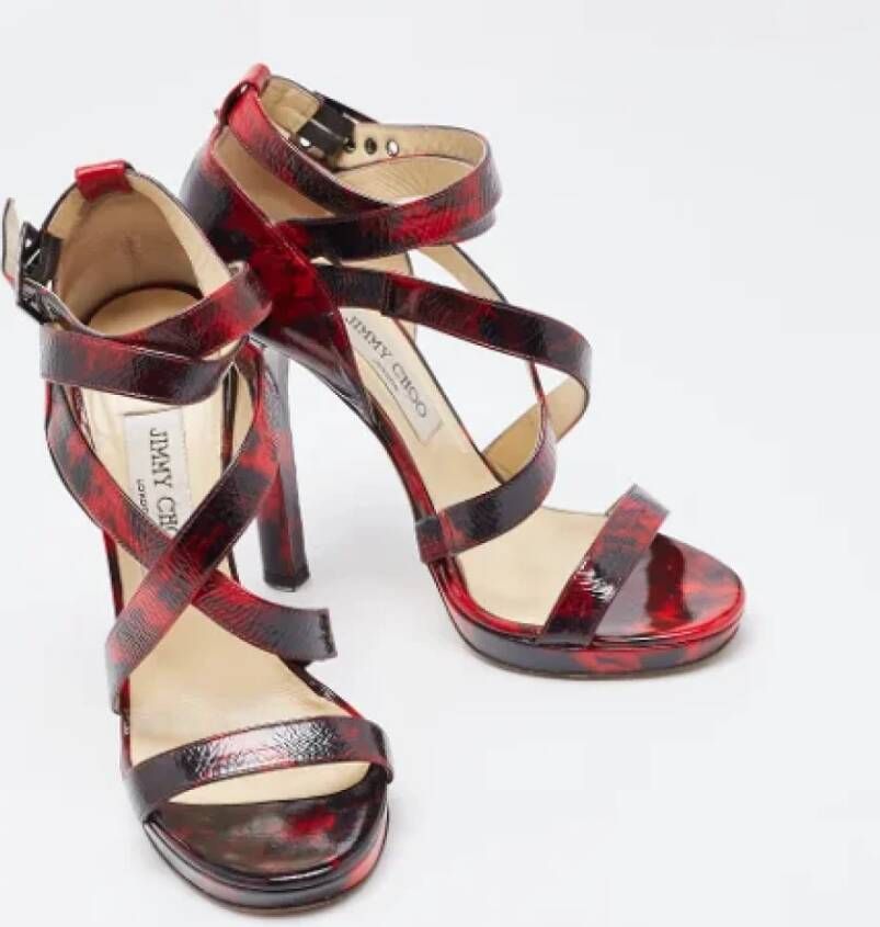 Jimmy Choo Pre-owned Leather sandals Red Dames