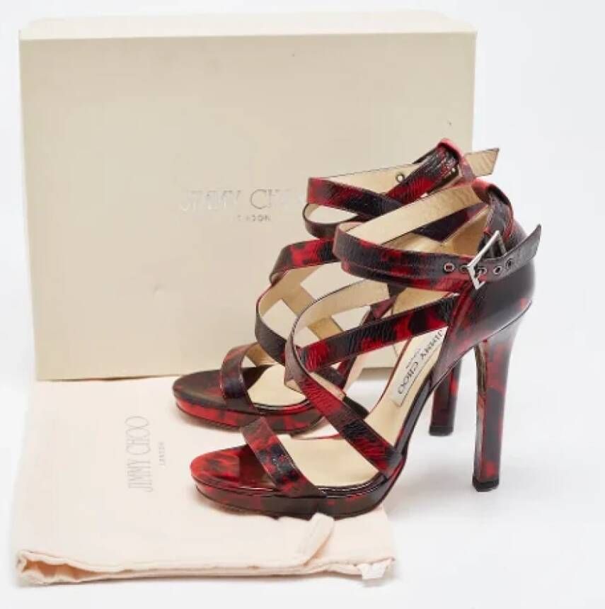 Jimmy Choo Pre-owned Leather sandals Red Dames