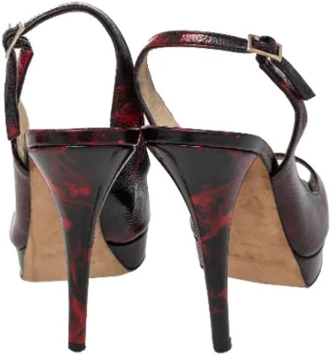 Jimmy Choo Pre-owned Leather sandals Red Dames