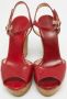 Jimmy Choo Pre-owned Leather sandals Red Dames - Thumbnail 3
