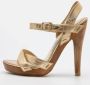 Jimmy Choo Pre-owned Leather sandals Yellow Dames - Thumbnail 2