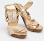 Jimmy Choo Pre-owned Leather sandals Yellow Dames - Thumbnail 4