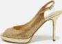 Jimmy Choo Pre-owned Leather sandals Yellow Dames - Thumbnail 2