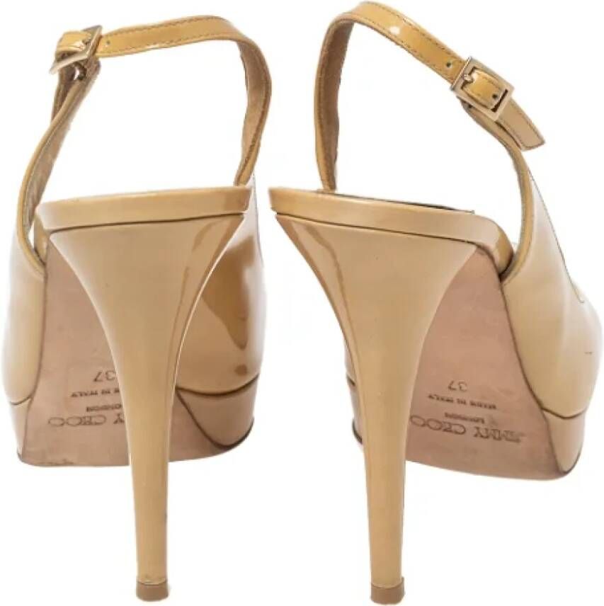 Jimmy Choo Pre-owned Leather sandals Yellow Dames