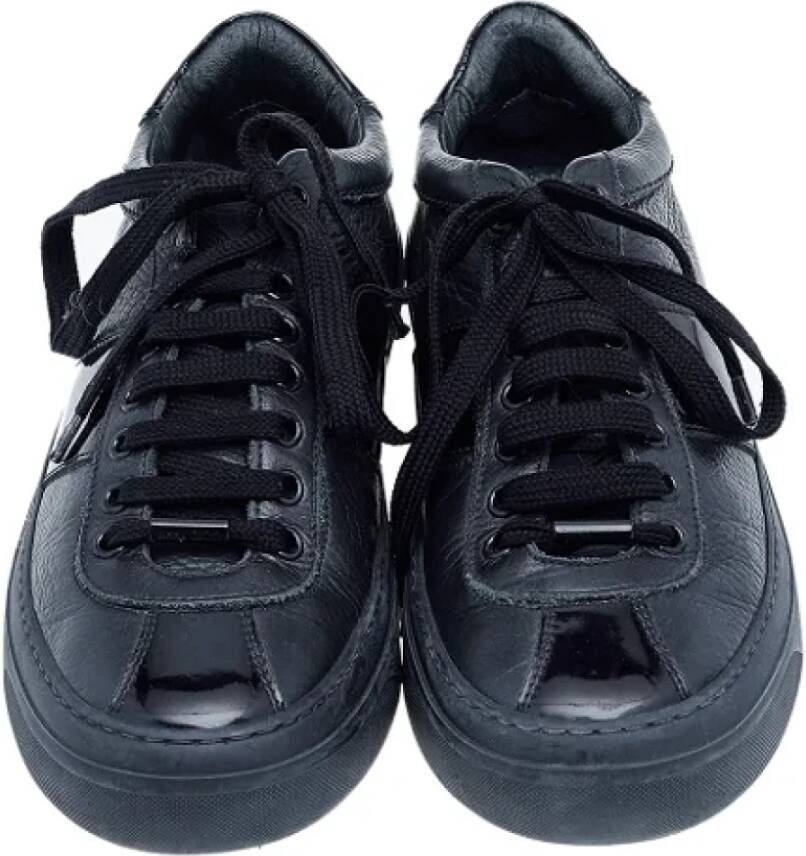 Jimmy Choo Pre-owned Leather sneakers Black Dames