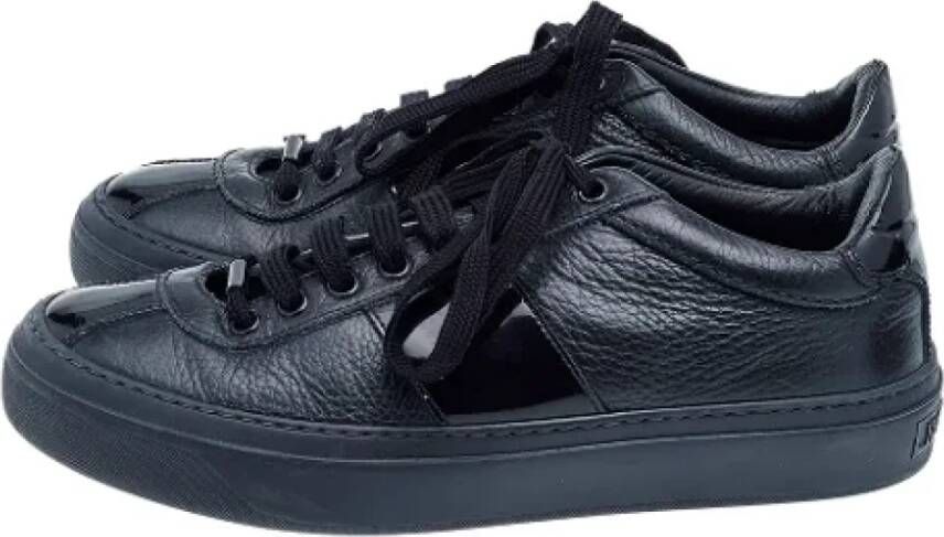 Jimmy Choo Pre-owned Leather sneakers Black Dames